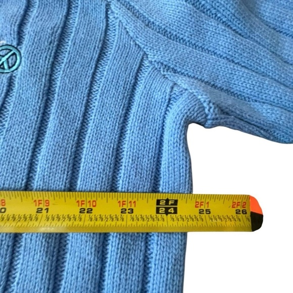 Blue PacSun knitted sweater #skater #pacsun #peace #oversized - Picture 5 of 6